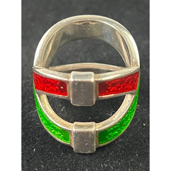 Gucci Sherryline Crossover 925 Silver Ring Size 20 w/box & Dust Bag - Picture 1 of 7